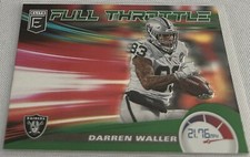 2020 Donruss Elite Football Darren Waller Las Vegas Raiders Full Throttle Green