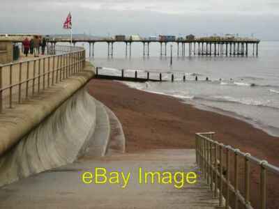 Foto 6x4 Rampe, Seemauer und Pier, Teignmouth A Rampe für Zugang zum Strand b c2012