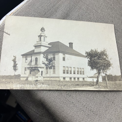 c1906 High School Buiding Alden New York NY RPPC Photo Antique Postcard - Picture 2 of 5
