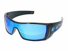 Oakley Men's Batwolf Sunglasses,Polished Black, Polished Black/Prizm Sapphire