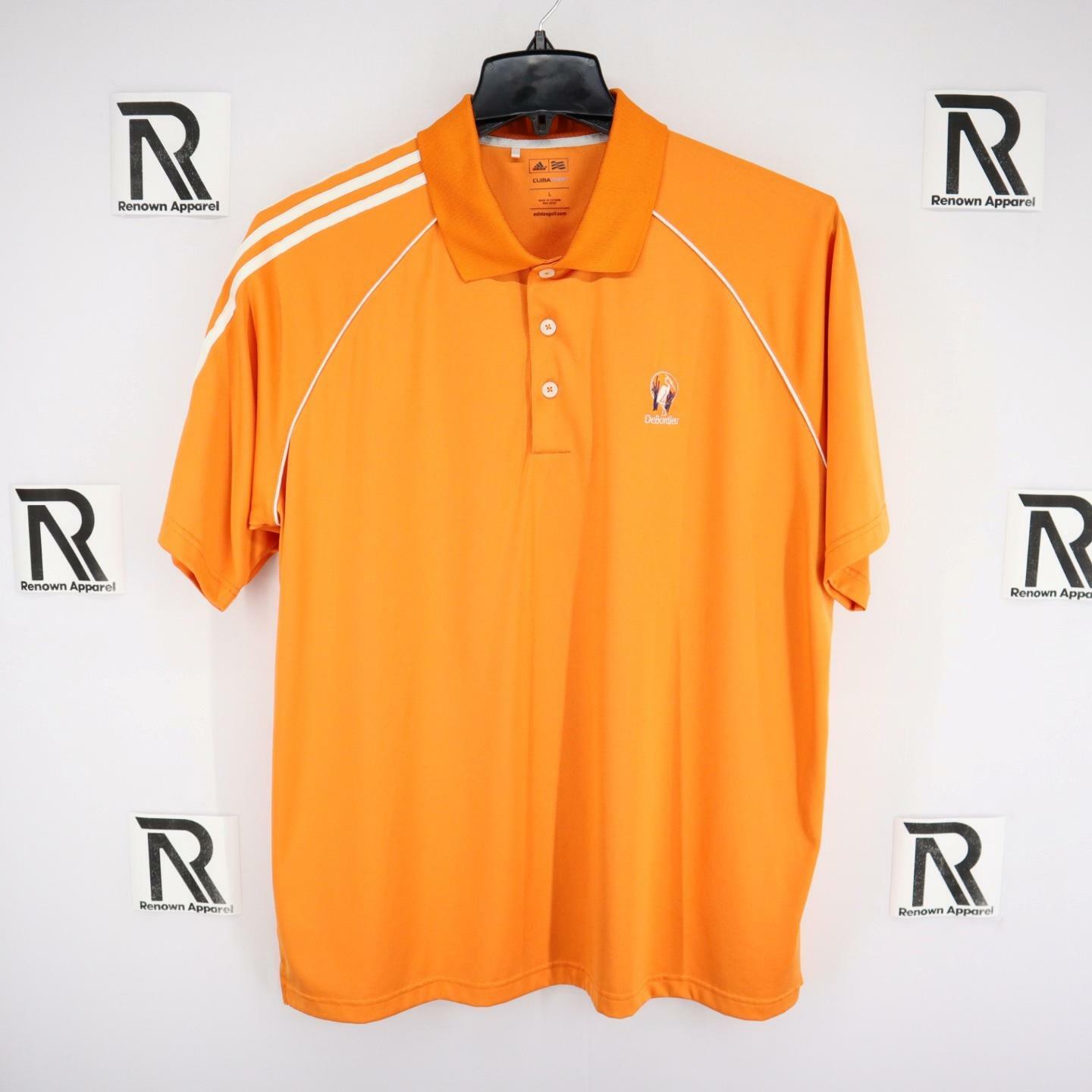 Mens Adidas Climacool Orange Polo Shirt Size Large De… Gem