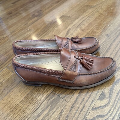 Allen Edmonds Maxfield tassel loafers US 13 D Cognac Brown Slip-On Dress Shoes Men main image 4