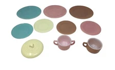 Vintage Colorful 10 Piece Miniature Tea Set