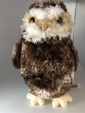 Douglas Owl Plush Stuffed Animal Toy GUC 2016 Soft Beanie Bottom 7" Realistic