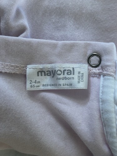 Mayoral Newborn Pink One Piece Snap Romper | Size 2-4 Months - Picture 8 of 10