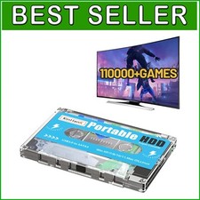 Compact 500GB External Hard Drive with 110,000 Pre-Installed Games  Emulators