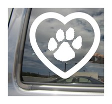 Animal Lover Heart and Paw - Dog Puppy - Car Vinyl Die-Cut Decal Sticker 01026