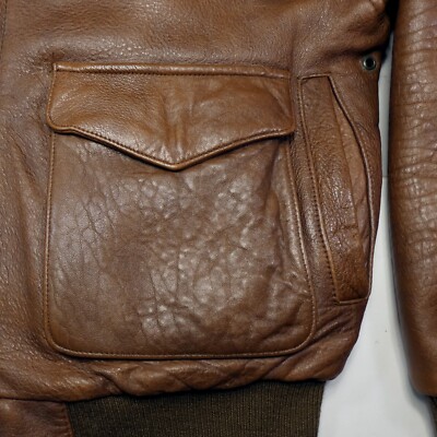 80's vintage FlightJacket A-2 本革 ブラウン XL Vintage 80's Airborne Brown US Military USAF A2 Flight