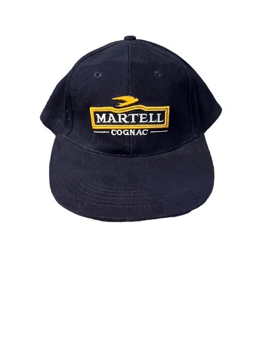 Martell Cognac Limited Edition Logo SnapBack Hat Cap Navy Blue MINT