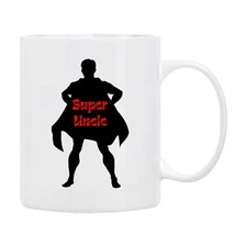 Super Uncle Mug, Funny Superhero Coffee Cup Gift for Uncle from Niece Nephew
