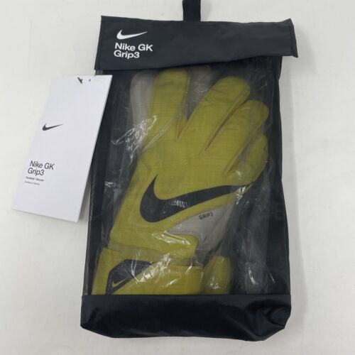 New Nike GK Vapor Grip 3 Goalkeeper CN5651-765 Yellow Strike/White/Black Sz 8