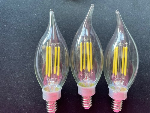 Feit Electric LED Light Bulb Set Of 6, 5000K Enhance Dimmable Clear, E12 Flame - Picture 4 of 11