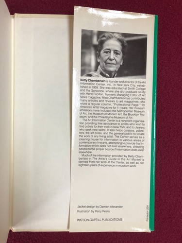 THE ARTIST’S GUIDE TO THE ART MARKET Fourth Edition. BETTY CHAMBERLAIN. HCDJ VG - Picture 5 of 8