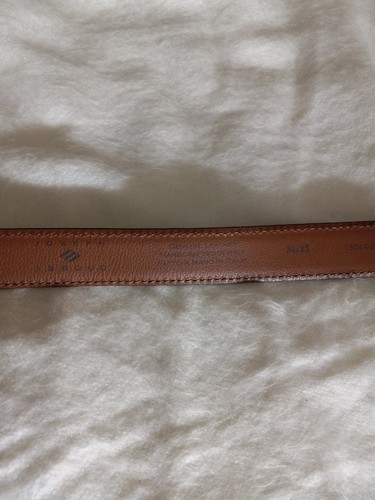 Joseph Abboud handgefertigt in Italien Herren Echtleder Gürtel Gr. 34 braun - Bild 7 von 8