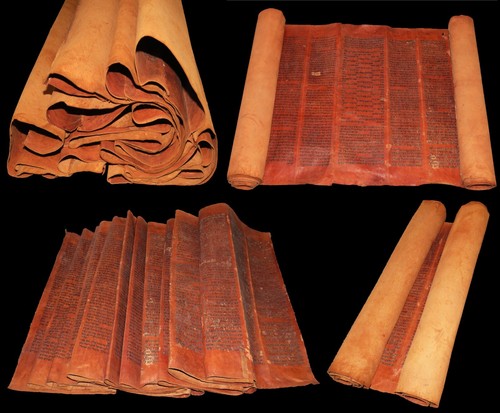 TORAH BIBLE VELLUM MANUSCRIPT COMPLETE Exodus Scroll 250-300 YRS OLD FROM YEMEN