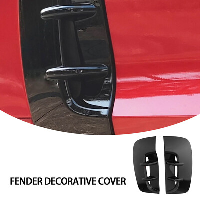 2x Gloss Black Front Side Fender Air Vent Cover Trim for Kia Stinger 2017-2023fh
