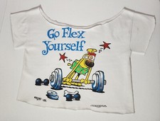 RARE 90s MOTHER GOOSE GRIMM CUT SWEATER INTO SHIRT GO FLEX YOURSELF