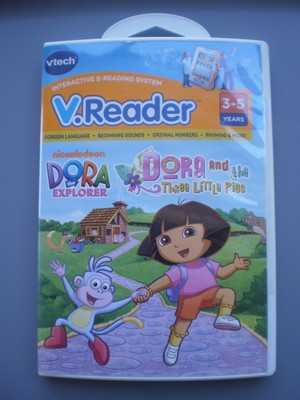 Vtech V.Reader Dora the Explorer Interactive E-Reading System Software NEW