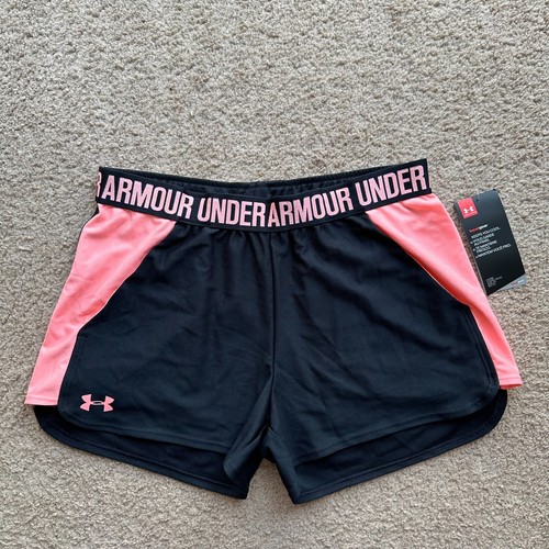 Under Armour Shorts Womens Medium 30x3 NWT Black Pink Heatgear