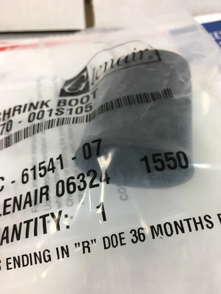 NEW GLENAIR 770-001S105 Straight LIP SHRINK BOOT W/EYELET NO ADHESIVE - Image 2 of 4