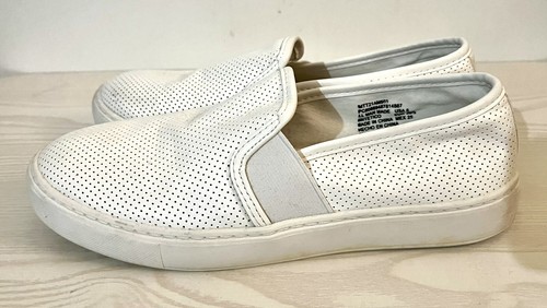 Time And Tru White Slip On Flat Perforated Breathable Shoes US Women Size 8 - Picture 4 of 7