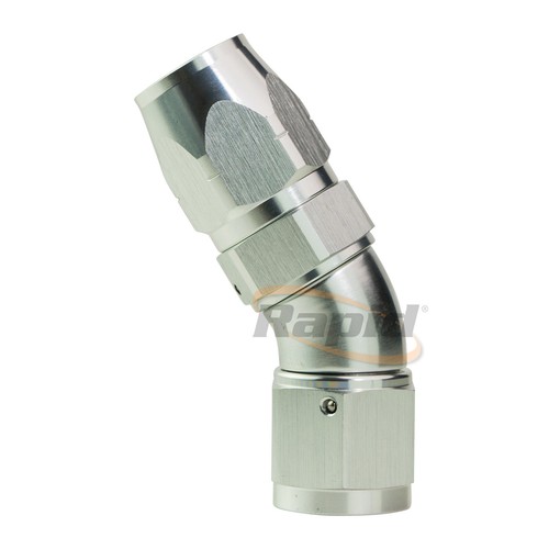 Aeroflow AF557-04S - 4AN 550 Cutter 30° 1-Pc Full Flow Swivel Hose End - Silver - Picture 2 of 12