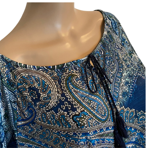 Haut BEBE Avec Franges Et Imprimé - Taille M - Neuf Avec Étiquettes - Style Tank/Cami