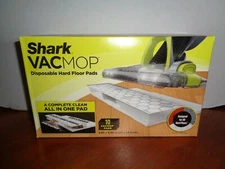 Shark Disposable Hard Floor VacMop Vacuum Mop Pad Refills 10 Count VMP10 Sealed