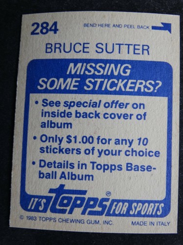1983 Topps Stickers Baseball Cards Complete Your Set U Pick From List 201-330 - Picture 106 of 175