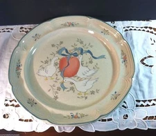 International China Round Marmalade Platter Chop Plate Geese Duck Vintage