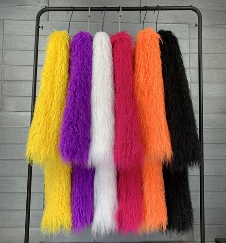 Abrigo largo de piel sintética peludo para mujer Chaqueta cálida de invierno Cárdigan mullido Prendas exteriores - Imagen 3 de 38