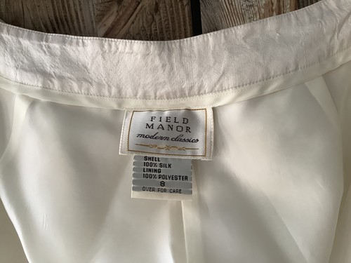 Vintage Field Manor Silk 3/4 Sleeve Jacket 4 Relaxed Tapered Leg Pants 8 Set - Picture 20 of 24