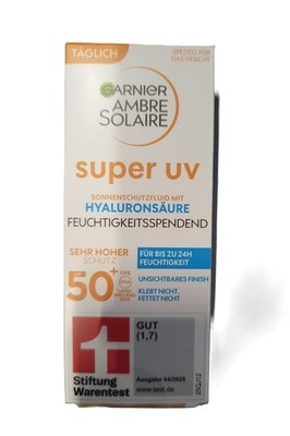 Garnier Ambre Solaire LSF 50+ Super UV Fluid Sonnenschutz, Sonnencreme mit