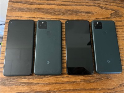 Google Pixel 5a G1F8F 128GB Smartphone Lot Of 4 
