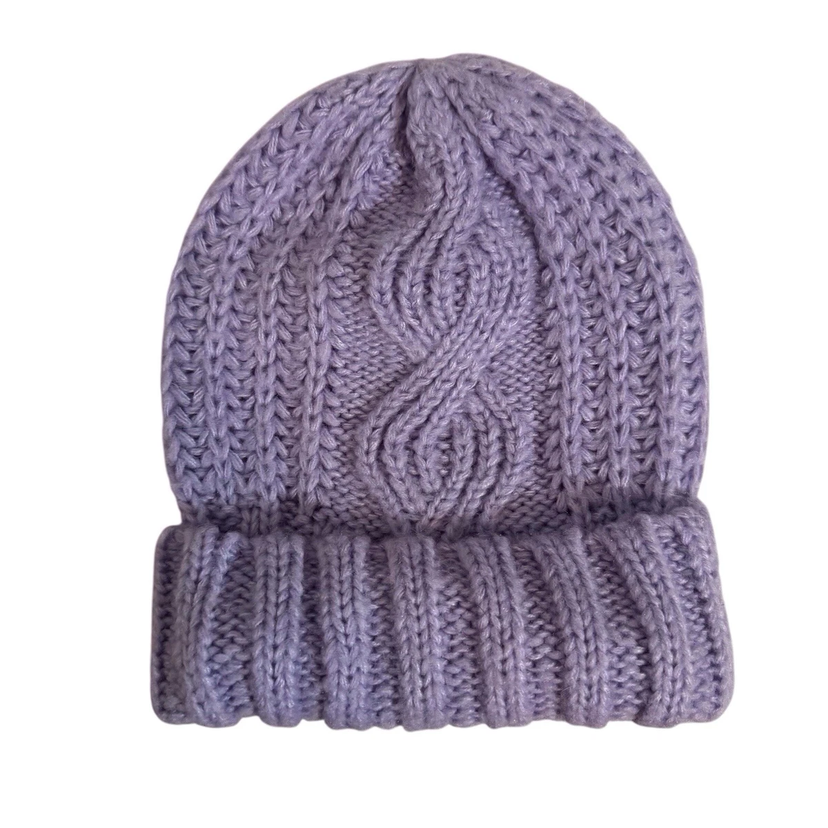 FREE PEOPLE Women’s Ziggy Fuzzy Beanie in Cream/Light Purple  One Size Free People Ivory Beanie Hats for Women for sale | eBay main image 3