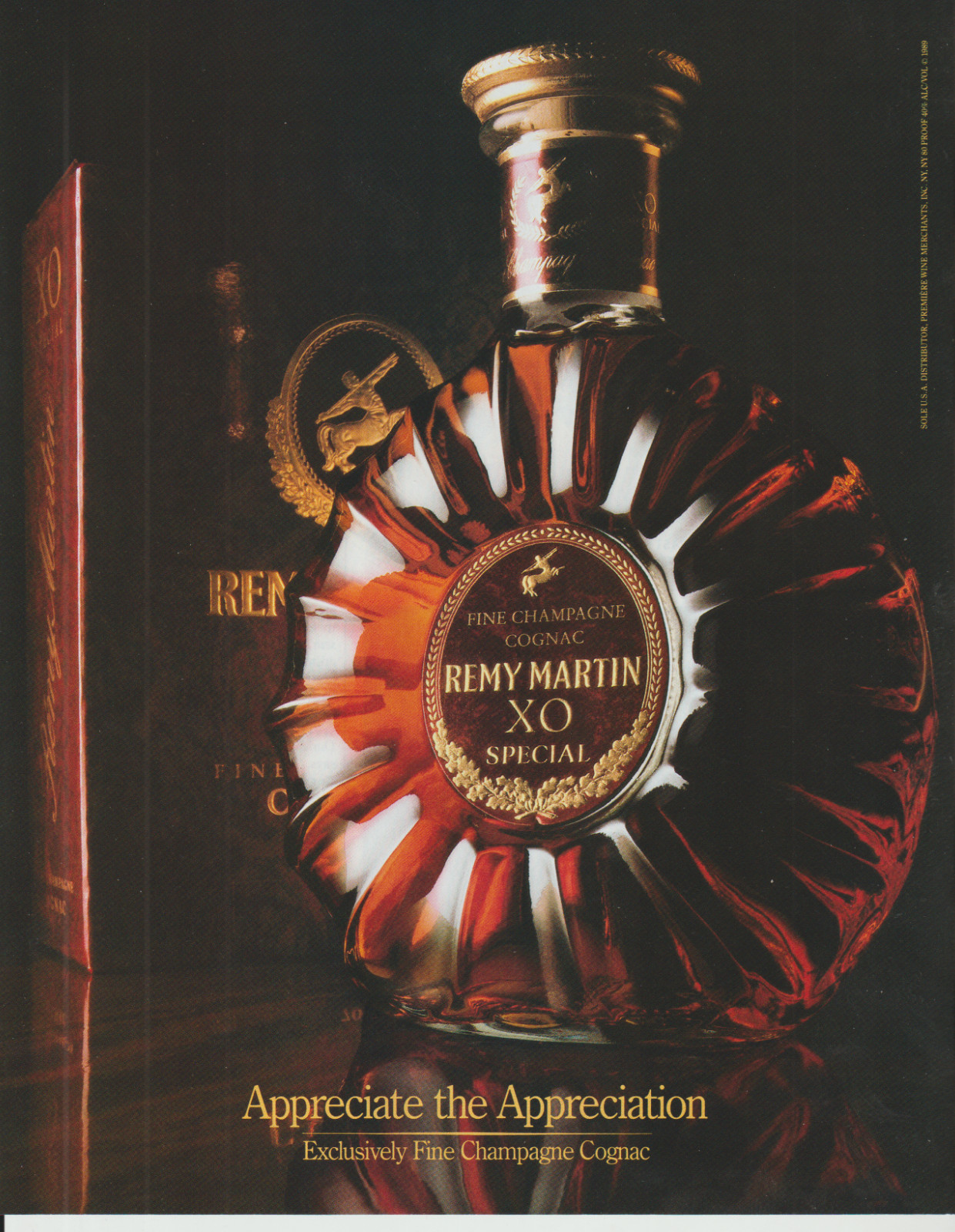 Remy Martin XO Special Print Ad Advertisement 9"x11" Appreciate The Appreciation
