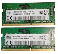 Hynix 32 GB (2 x 16GB) DDR4 3200MHz SODIM Laptop Ram HMAA2GS6CJR8N-XN Memory