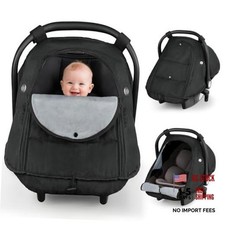 Winter Car Seat Cover for Baby, Warmth  Cold-Proof Carseat Covers Black
