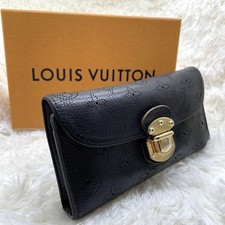 LOUIS VUITTON Excellent Condition Mahina Portefeuille Amelia Noir From Japan