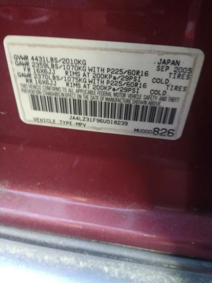 Used Front Right Fender fits: 2006 Mitsubishi Outlander Front Right Grade A - Image 2 of 4