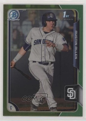 2015 Bowman Draft Chrome Green Refractor 97/99 Austin Allen #123 0x1
