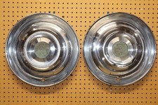 1953-1955 Cadillac Hubcaps Pair Of 2 Wheel Covers Hub Caps Rim Trim Chrome 1953-1955 Cadillac Hubcaps Pair Of 2 Wheel Covers Hub Caps Rim Trim Chrome