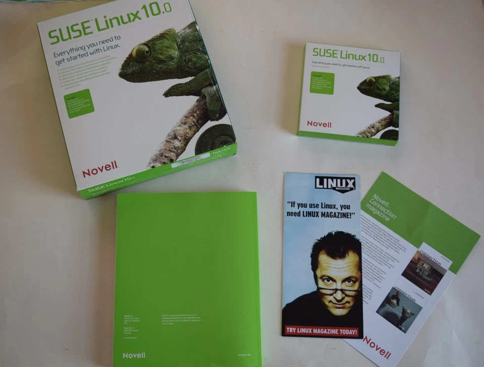 SUSE Linux 10.0 Boxed Edition – Novell, Chameleon Logo, Install Media - Image 4 of 4