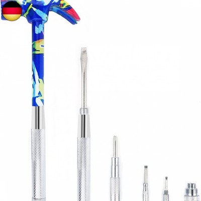 6 in 1 Hammer & Schraubendreher Werkzeug Multitool Set Klauenhammer mit