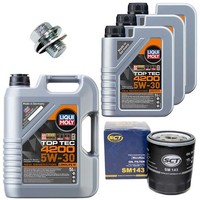 MotoröL Filter Set 5W-30 Liqui Moly 8 Liter + Schraube FüR Toyota Hiace IV Bus