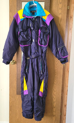 Vintage Ski Suit Snowsuit Nevica One Piece Men's Small 36 DARK BLUE