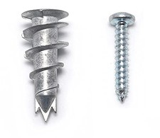 Drywall Anchors Kit: 100 Self-Drilling Anchors 100 Screws for Drywall