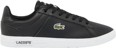 Herren Turnschuhe Lacoste Schwarz Freizeit Turnschuhe mit Logo - Lite Base Größe 10