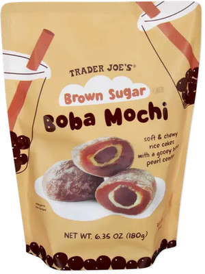 Trader Joe's 6.35 oz. Brown Sugar BOBA MOCHI Soft & Chewy Rice Cakes *BB 7/2027*