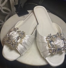 flat sandals women size 38 With Rhinestones